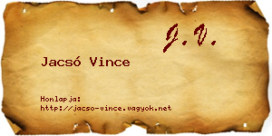 Jacsó Vince névjegykártya