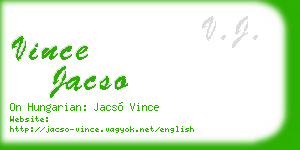vince jacso business card